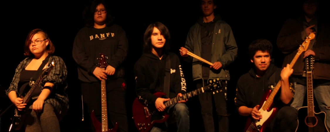 Garage band on stage