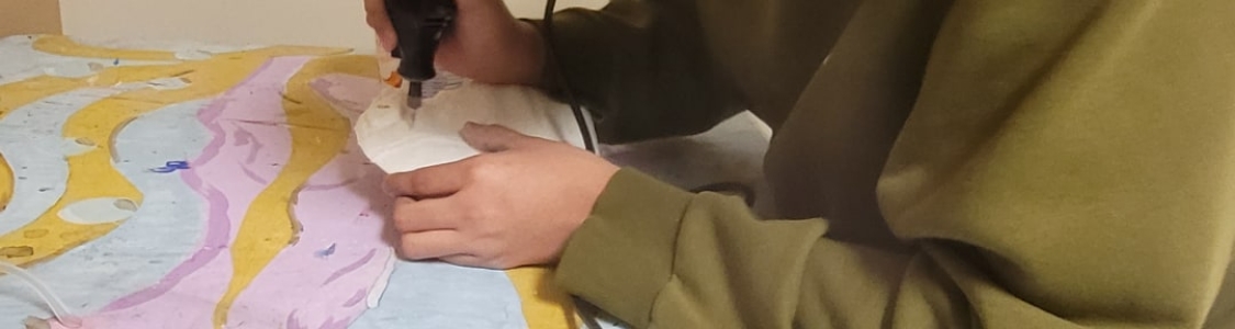 Plaster masks and dremel work